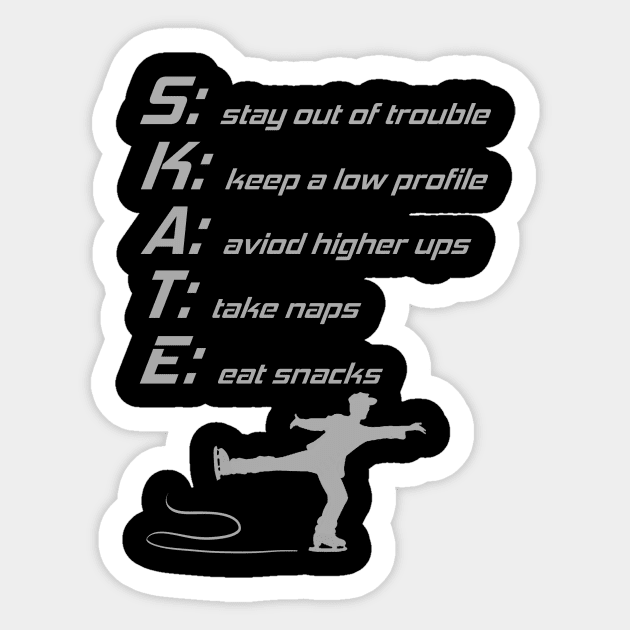 S.K.A.T.E Sticker by SaltyTees